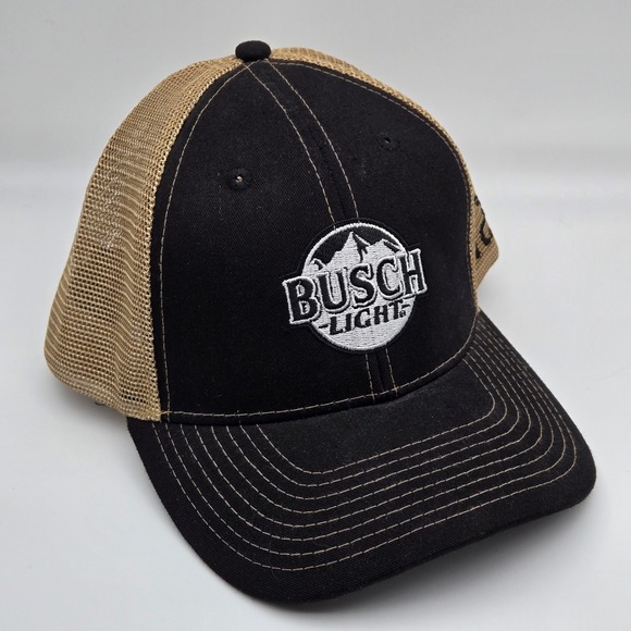 Artisans Other - Artisans Snapback Hat Men OSFA Busch Light Ducks Unlimited Black Tan Trucker Cap